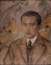 Portret męski na egzotycznym tle z 1935 roku (Typ B+A)